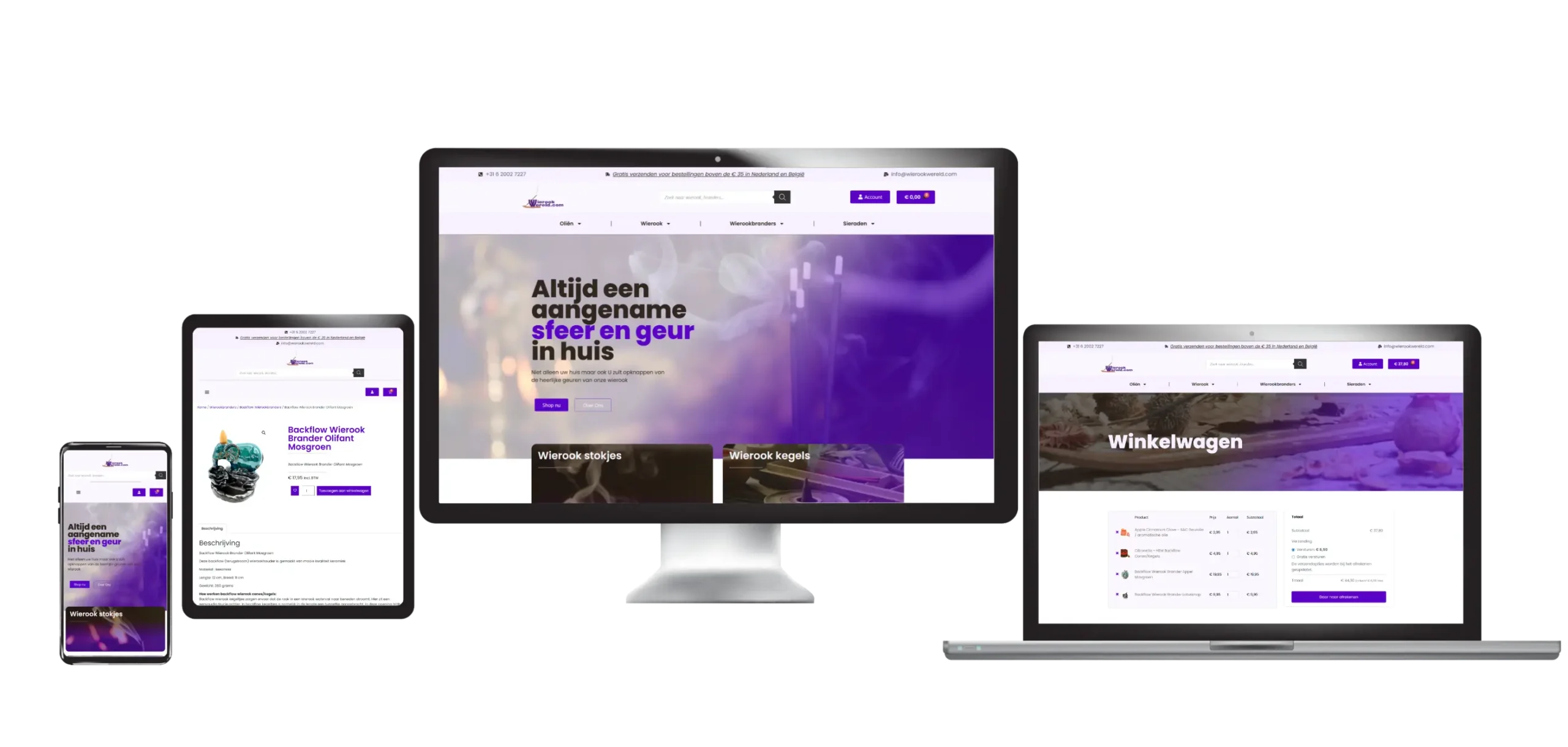 WierookWereld - Digital Dockyard Webshop Mockup